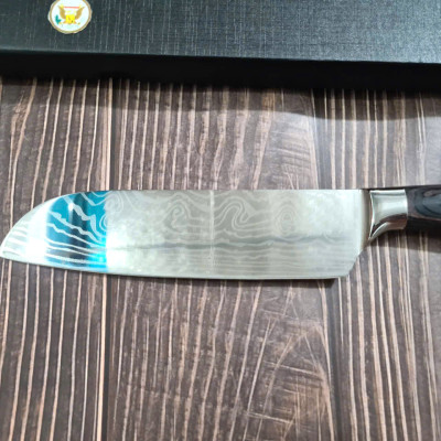 DAO - DAO BẾP NHẬT BẢN SANTOKU THÉP DAMASCUS MÃ A10 DT116 nt topcomshop vn