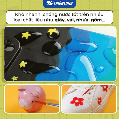 Màu nước Acrylic dạng tuýp 75ml Thiên Long Colokit ACR-C009