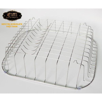 Rổ Inox Eurolife EL-R81 dùng cho chậu rửa chén Inox 2 hộc Eurolife EL-R81 (Trắng bạc)