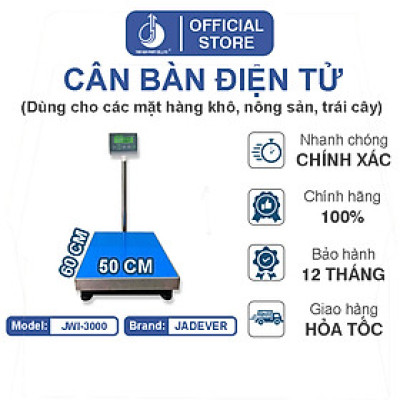 Cân Bàn Điện Tử JWI-3000 - Mặt Bàn Cân 500x600MM