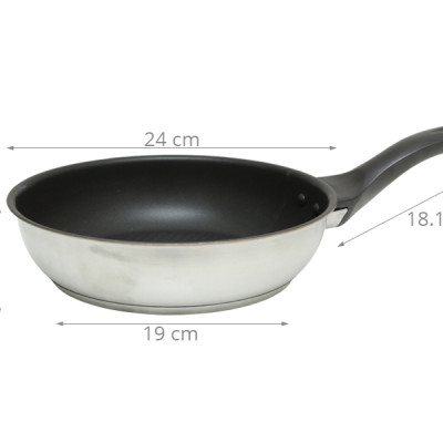 Chảo Inox Chống Dính 3 Đáy Fivestar Đủ Kích Thước 22/24/26/28 cm - Chất Lượng Cao Chính Hãng  - Sử Dụng Được Tất Cả Loại Bếp