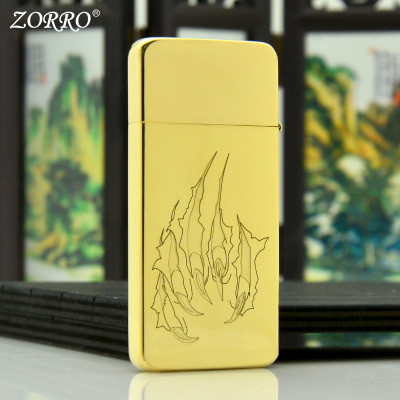 Vỏ Hộp Quẹt Bật Lửa Xăng Đá Zorro ZC5 Khắc Hình Hổ Gầm Dũng Mãnh Quyền Lực, Nắp Khít Giữ Xăng Tốt