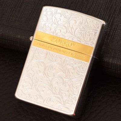 Vỏ Hột Quẹt Bật Lửa Xăng Đá Zorro Z92067 Thiết Kế Đẹp Độc Lạ - Dùng Xăng Bấc Đá Cao Cấp