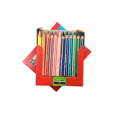 Bộ bút chì màu Swans 12 màu - Bộ 2 hộp 12 cây dài (CLP1867L-C2)