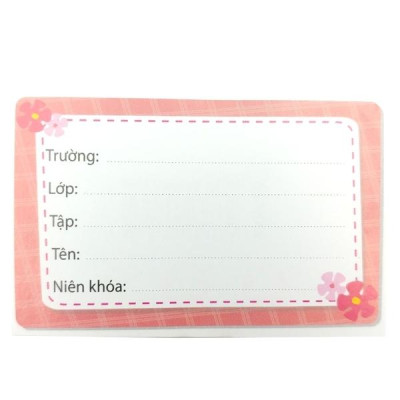 Nhãn Tập Học Sinh - 1 Ô Lớn (1572) (10 Tờ/xấp) (Mẫu Màu Giao Ngẫu Nhiên)