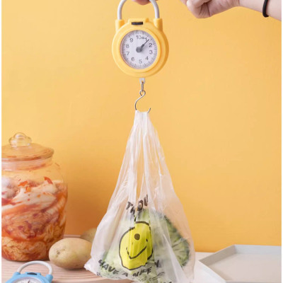 Cân cầm tay mini 10kg có móc treo tiện dụng cho việc đi chợ, du lịch, lò xo cơ học đồng hồ kim siêu chuẩn