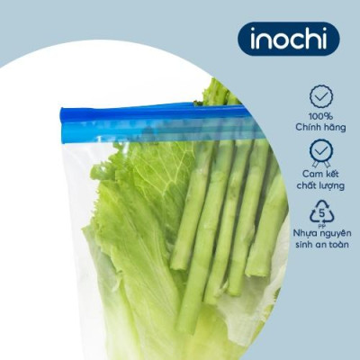 Túi zipper đa năng Shinshen 3L (có khoá kéo loại xanh - đáy mở rộng) - Hộp 20 túi