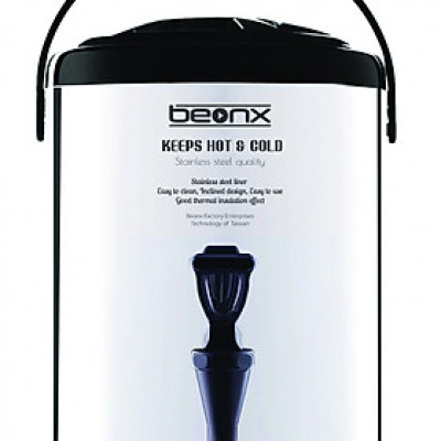 BEONX - Bình ủ trà Bình giữ nhiệt 8L ĐEN - Inox thực phẩm 304 - Màu Đen