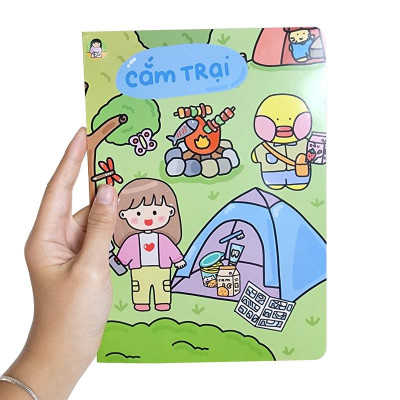 Tập Học Sinh Cô Tiên Xanh Chống Lóa - Miền Bắc - 4 Ô Ly - 48 Trang 100gsm - Cắm Trại