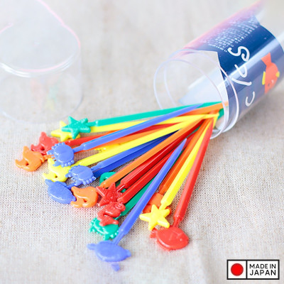 Hộp 20 tăm xiên trái cây hình cá biển Pick - Hàng nội địa Nhật Bản | Made in Japan