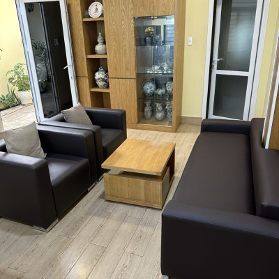 Sofa tiếp khách Văn Phòng Giám Đốc Juno Sofa Băng 2m và 2 ghế đơn