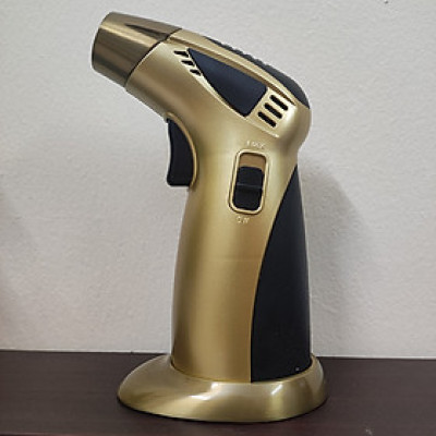 Vỏ Hột Quẹt Bật Lửa Gas Khò 2 Tia Cực Mạnh Honiban Size Đại Để Bàn Có Nút Khóa Gas