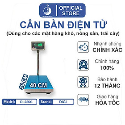 Cân Bàn Điện Tử DI28SS - Mặt Bàn Cân 400X500MM