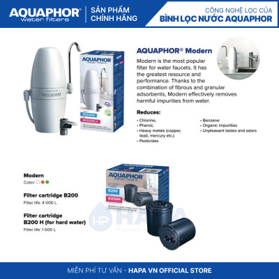Lõi Lọc Nước AQUAPHOR B200 Thay Cho Máy Lọc Nước AQUAPHOR MODERN - Hàng Chính Hãng
