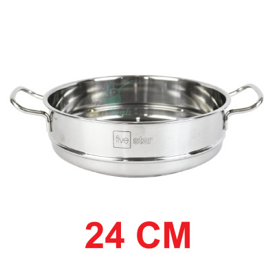 Bộ nồi inox Fivestar 4 chiếc nắp kính 3 đáy, inox 430 ( tặng 2 vá canh ), dùng được bếp từ , gas, hồng ngoại