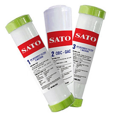 Bộ 3 lõi lọc 123 SATO - Miễn phí vận chuyển toàn quốc - Hàng chính hãng