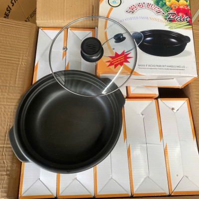 Nồi đất sứ loại 1 tráng men chống dính có nắp, sâu lòng, cạn lòng - Kho cá, thịt, mì cay, cơm niêu