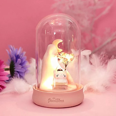 Hộp Trang Trí Mèo Hoàng Gia Trong Lồng Kính Có Đèn - Trang trí nhà cửa - Art House