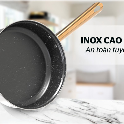 Bộ nồi chảo inox 5 đáy Sunhouse SHG789 - Hàng Chính Hãng