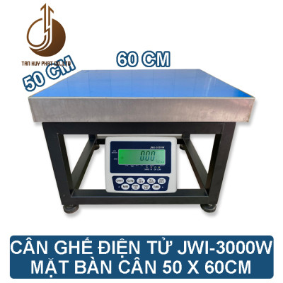 Cân Ghế Điện Tử JWI-3000W - Mặt Bàn Cân 500x600MM