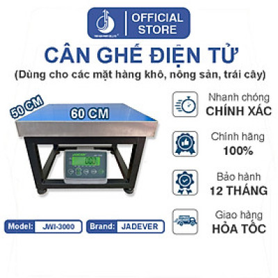 Cân Ghế Điện Tử JWI-3000 - Mặt Bàn Cân 500x600MM