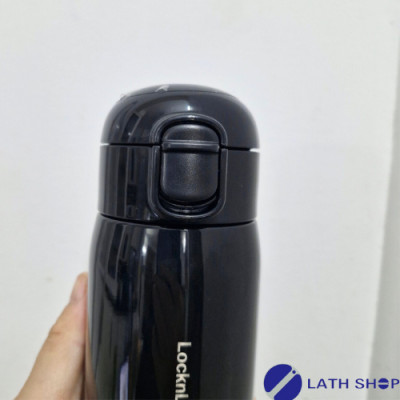 Bình Giữ Nhiệt Lock&Lock  Rouund One Touch Tumbler LHC3296 Màu Đen Mở Nắp 1 Chạm -500ml - Hàng Chính Hãng