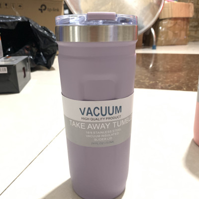 Ly  Giữ Nhiệt Inox 710ml CAO CẤP Mẫu Mới, Có Dây Cầm Bằng Silicon, Không Kèm Ống Hút, Sử Dụng Nút Uống Kiểu Đẩy - Hàng chính hãng