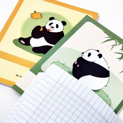 Tập Học Sinh Fluffy Panda - Miền Nam - 4 Ô Ly - 96 Trang 80gsm - The Sun 01