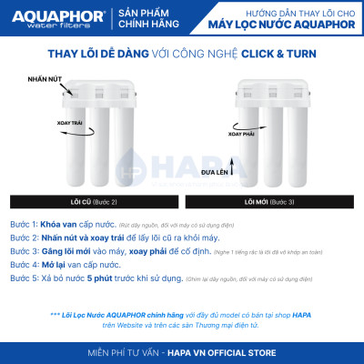 Bộ Lõi Lọc Nước AQUAPHOR CRYSTAL H, ECO, ECO H, MORION Nhập khẩu Châu Âu - Hàng Chính Hãng AQUAPHOR