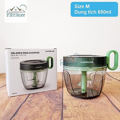 Dụng cụ xay nhỏ thực phẩm Lock&Lock xay tỏi ớt nhiều size Ring Pull Chopper CKS312 CKS313 CKS314 P3hstore