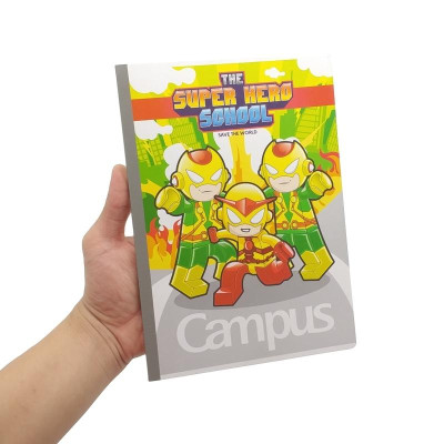 Combo 5 Tập Super Hero School - B5 4 Ô Ly 48 Trang ĐL 80g/m2 - Campus NB-BSHS48 (Mẫu Màu Giao Ngẫu Nhiên)