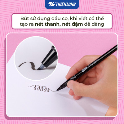 Combo 12 Bút viết Calligraphy Thiên Long Colokit DW-C005 - Mực kháng nước, đậm