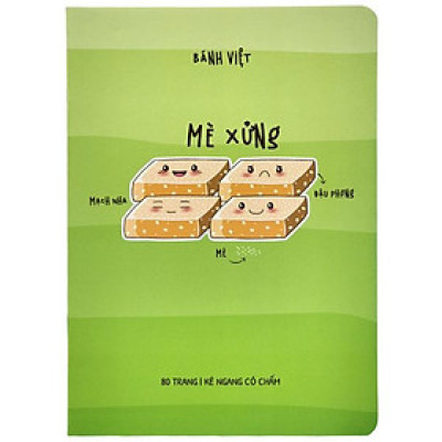 Tập Học Sinh Bánh Việt - Miền Bắc - Kẻ Ngang Có Chấm - 80 Trang 70gsm - Fahasa 05 - Mè Xửng