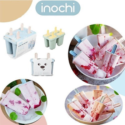 Khuôn Làm Kem 4 Ô Kari Chuẩn Nhật ( Tặng kèm khăn lau pakasa) - Hàng Chính Hãng 