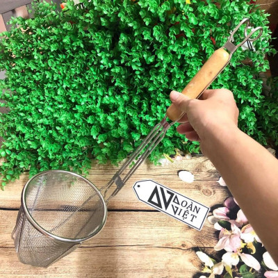 Vợt Trụng Hủ Tiếu, Mì (Loại Chất lượng) 50cm - Sâu Lòng, Inox Chất lượng. Chuyên phục vụ Sp Gia dụng, Khuôn làm bánh, Dụ