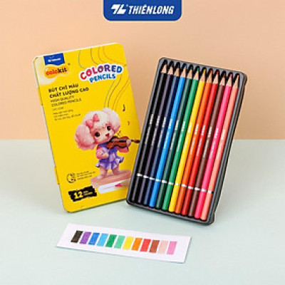 Bút chì 12/18/24 màu hộp thiếc Colored Pencils Thiên Long Colokit