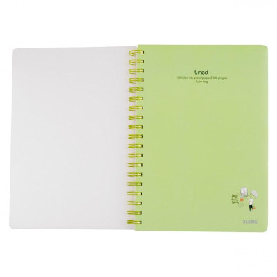 Vở kẻ ngang lò xo kép bìa nhựa 2 mặt B5 200 trang 100/76; MS: 582