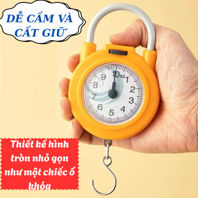 Cân móc lò xo mini đa năng -Cân treo cơ học cầm tay 10kg -Cân lò xo du lịch tiện lợi
