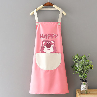 Tạp dề nấu ăn chống thấm nước, tạp dề pha chế có túi, tạp dề hoạ tiết có khăn lau bên hông