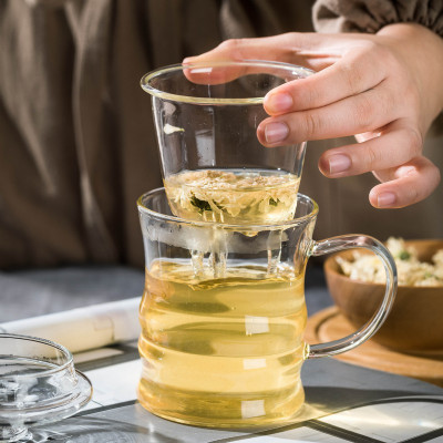 Mẫu ly thủy tinh uống trà có lõi lọc và không lõi lọc