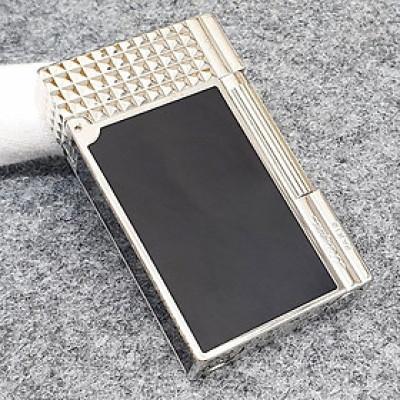 Vỏ Hột Quẹt Bật Lửa Upon D168D Họa Tiết Nền Đen Kẻ Ô Vuông Kim Cương Tuyệt Đẹp - Dùng Ga Đá Cao Cấp