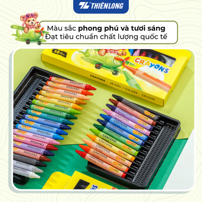 Bút sáp 12/18 màu Thiên Long Colokit - Màu sắc tươi sáng Phủ đều màu Bền màu
