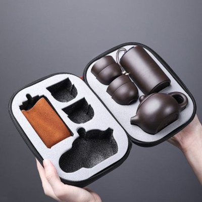 Bộ bình trà có túi đựng đi du lịch gọn gàng tiện lợi