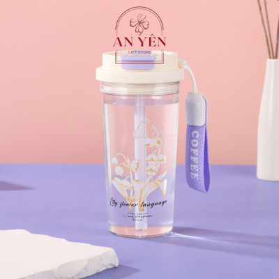 Ly Linh Lan Làm Quà Tặng Bạn Gái, Ly Nhựa Hoa Linh Lan Tiệm Quà An Yên Chịu Nhiệt Tặng Sinh Nhật