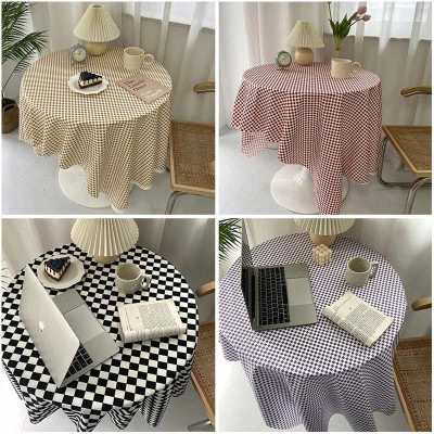 Khăn Trải Bàn In Hoa Văn Sọc Caro  180cm  x 140cm – Trang Trí Không Gian Bếp Thanh Lịch & Hiện Đại