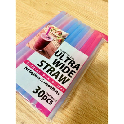 Set 30 ống hút trà sữa Ultra Wide Ø12x210mm - Hàng Nội Địa Nhật Bản
