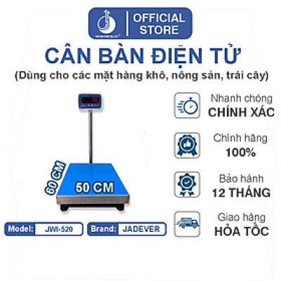 Cân Bàn Điện Tử JWI-520 - Mặt Bàn Cân 500x600MM