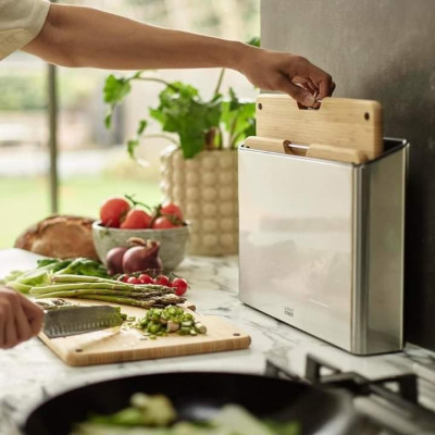 Bộ 3 thớt Joseph Joseph Folio Steel Bamboo 60229 Hàng chính hãng