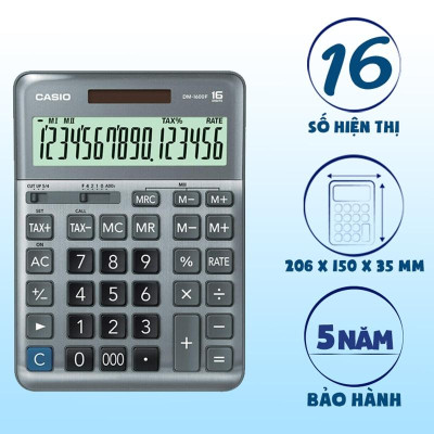 Máy Tính Văn Phòng Casio DM-1600F + Quà Chất