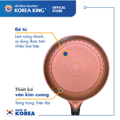 Chảo sâu Diamond Premium Korea King KW-32DI (đường kính 32cm) - Hàng chính hãng